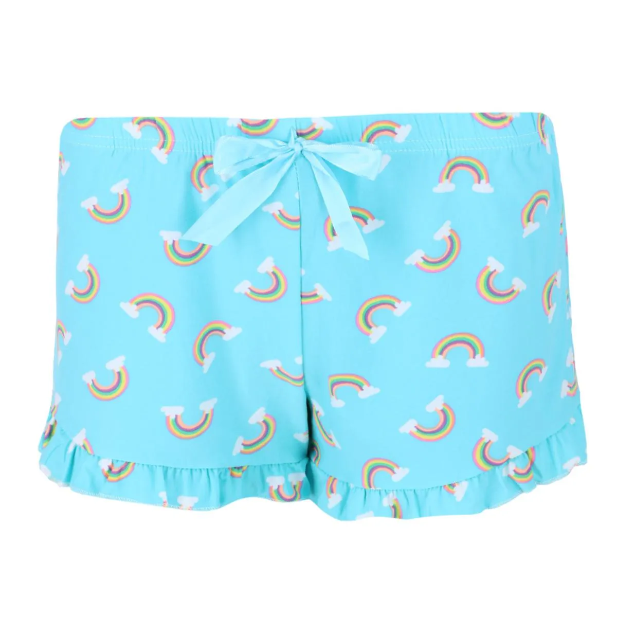 Women's Rainbow Notch Short Sleeve and Shorts Pajama Set