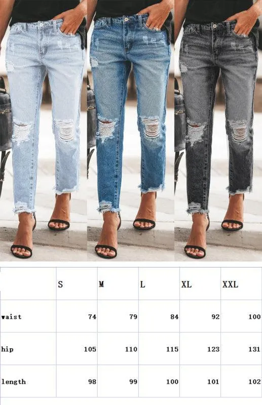 Women's Ripped Jeans Pants