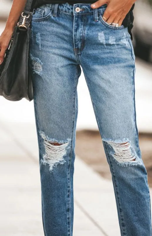Women's Ripped Jeans Pants