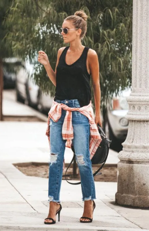 Women's Ripped Jeans Pants