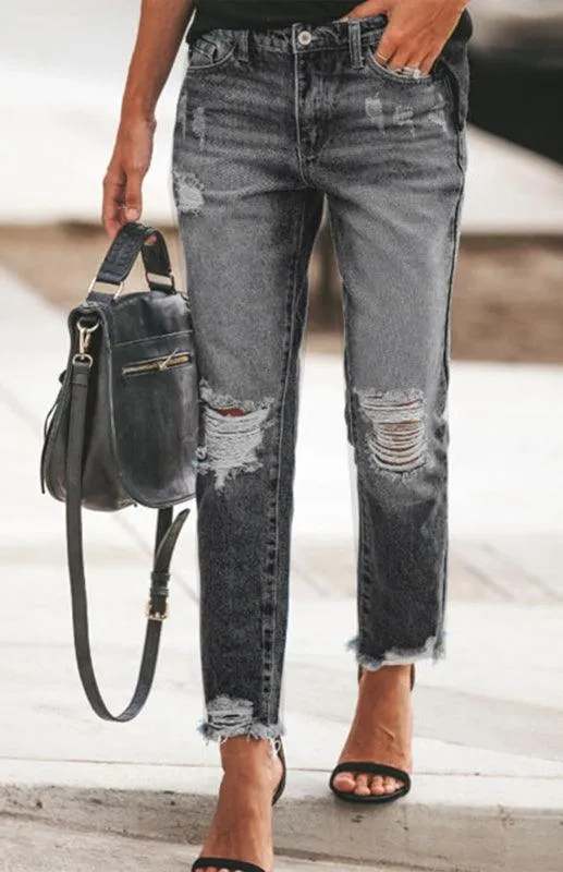 Women's Ripped Jeans Pants
