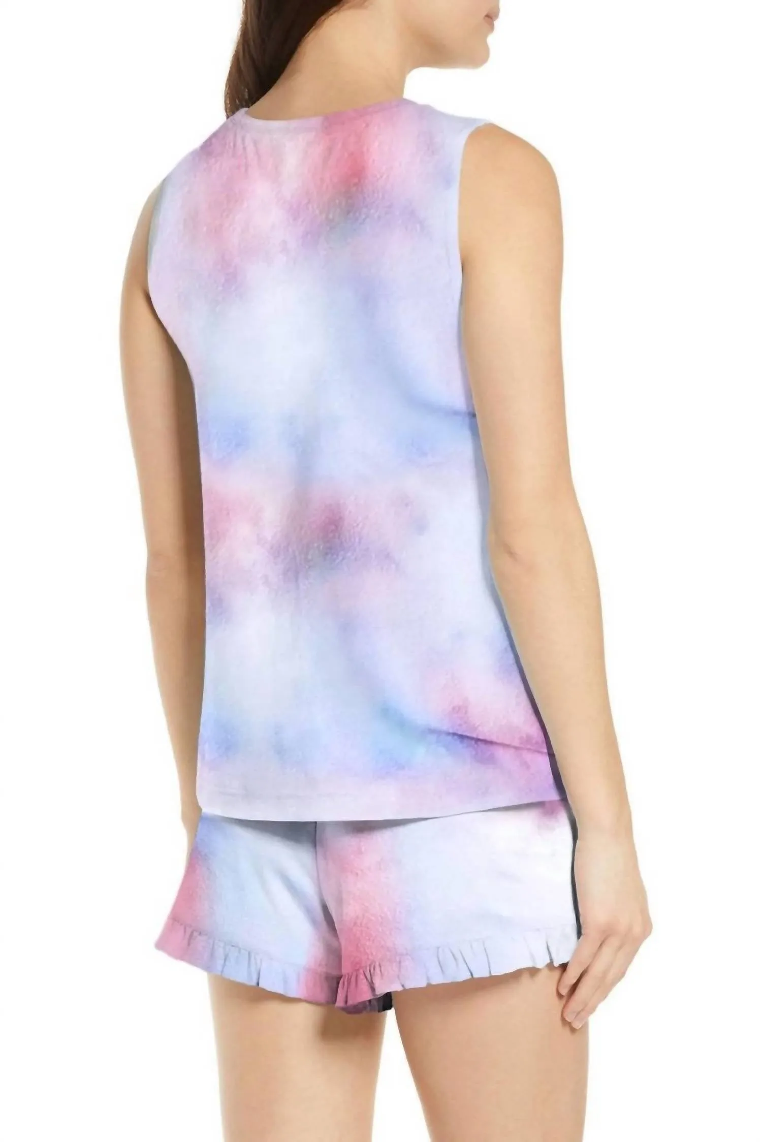 Women's Vered Loungewear Shorts Set In Pink & Blue