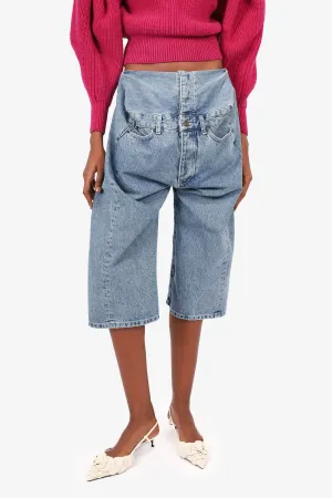 Y/Project Blue Denim Bermuda Shorts Size Small