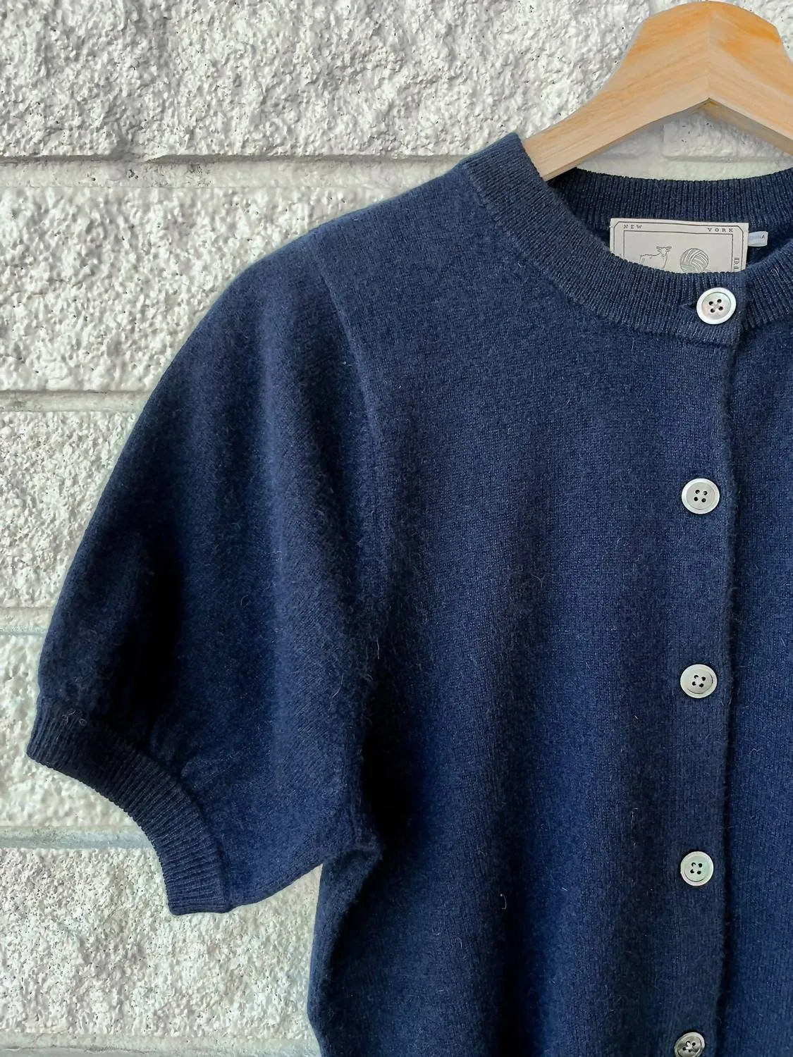 Zoe Cashmere Cardigan In Navy