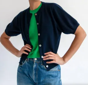 Zoe Cashmere Cardigan In Navy