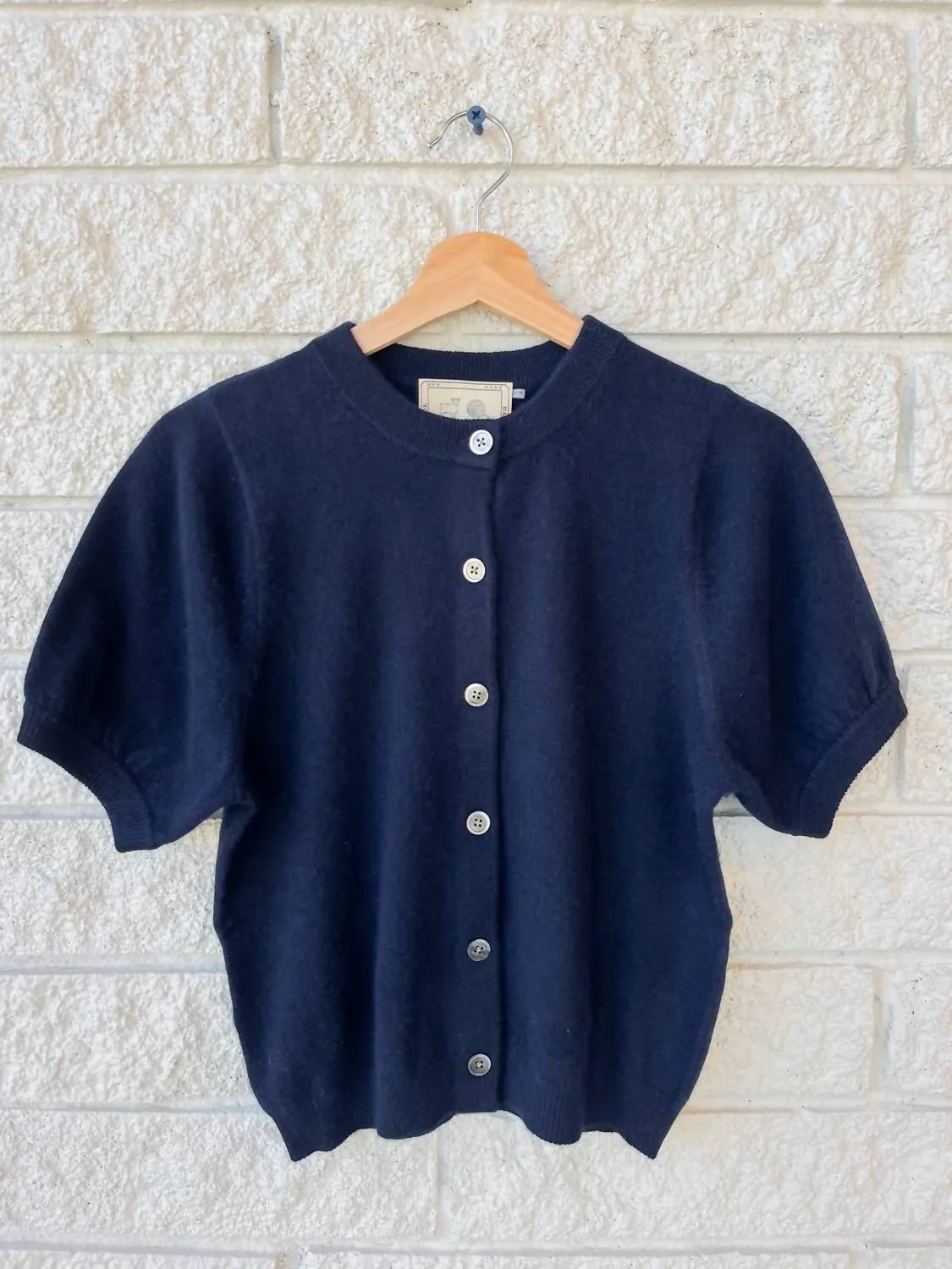 Zoe Cashmere Cardigan In Navy